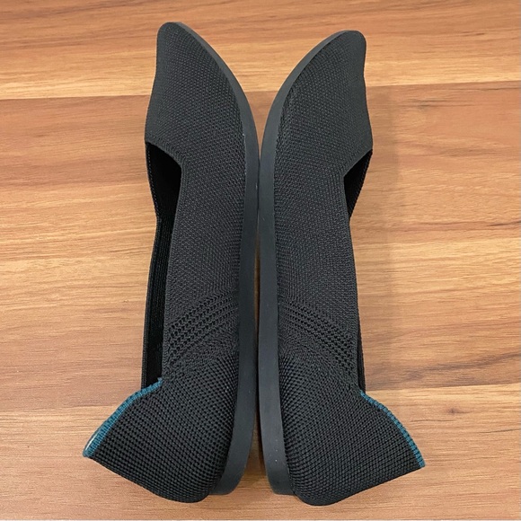 MHUIRE Black Knit Pointy Flats Size 5 - Picture 6 of 13